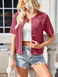 Button Up Short Sleeve Cardigan