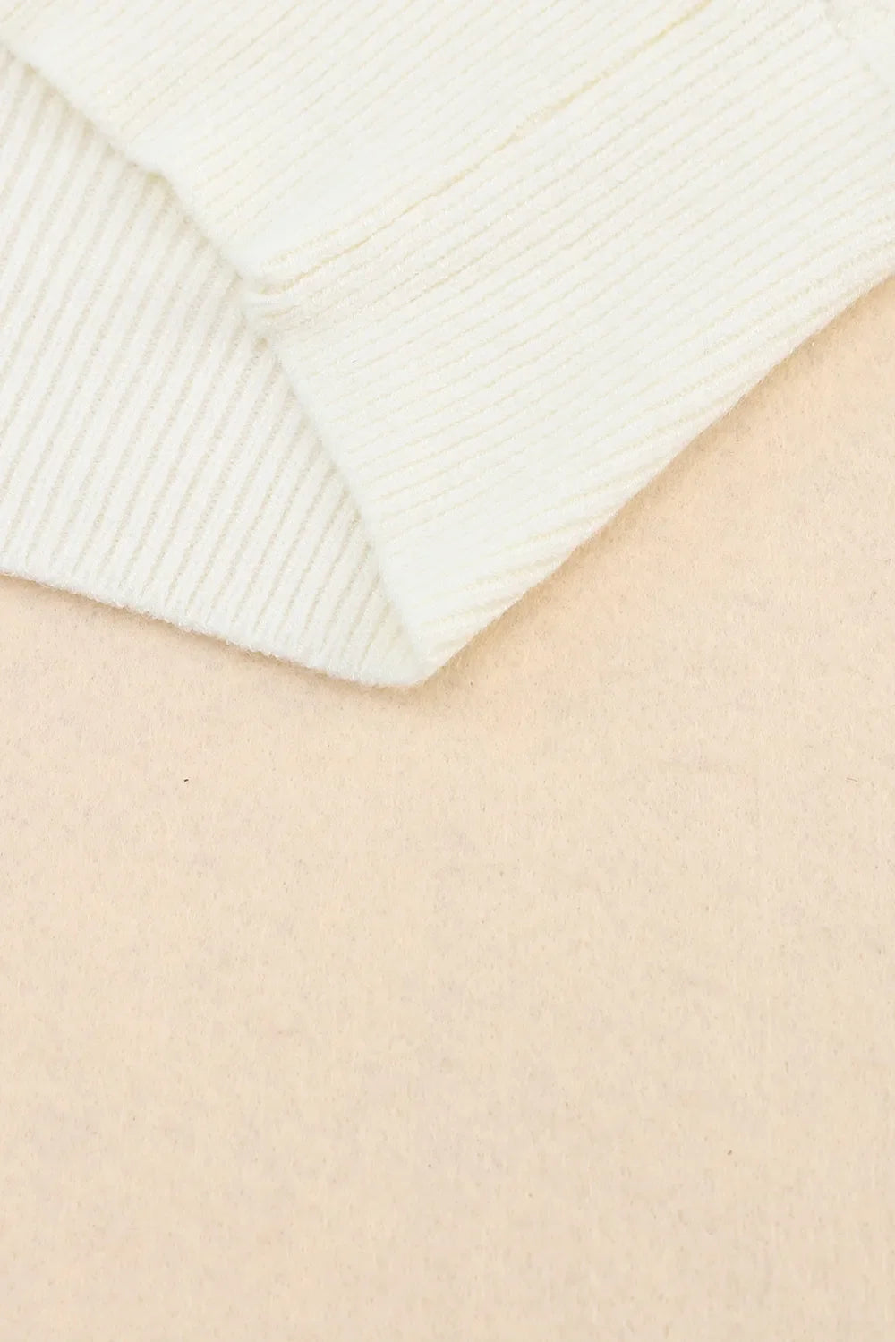 Ribbed Surplice Long Sleeve Sweater