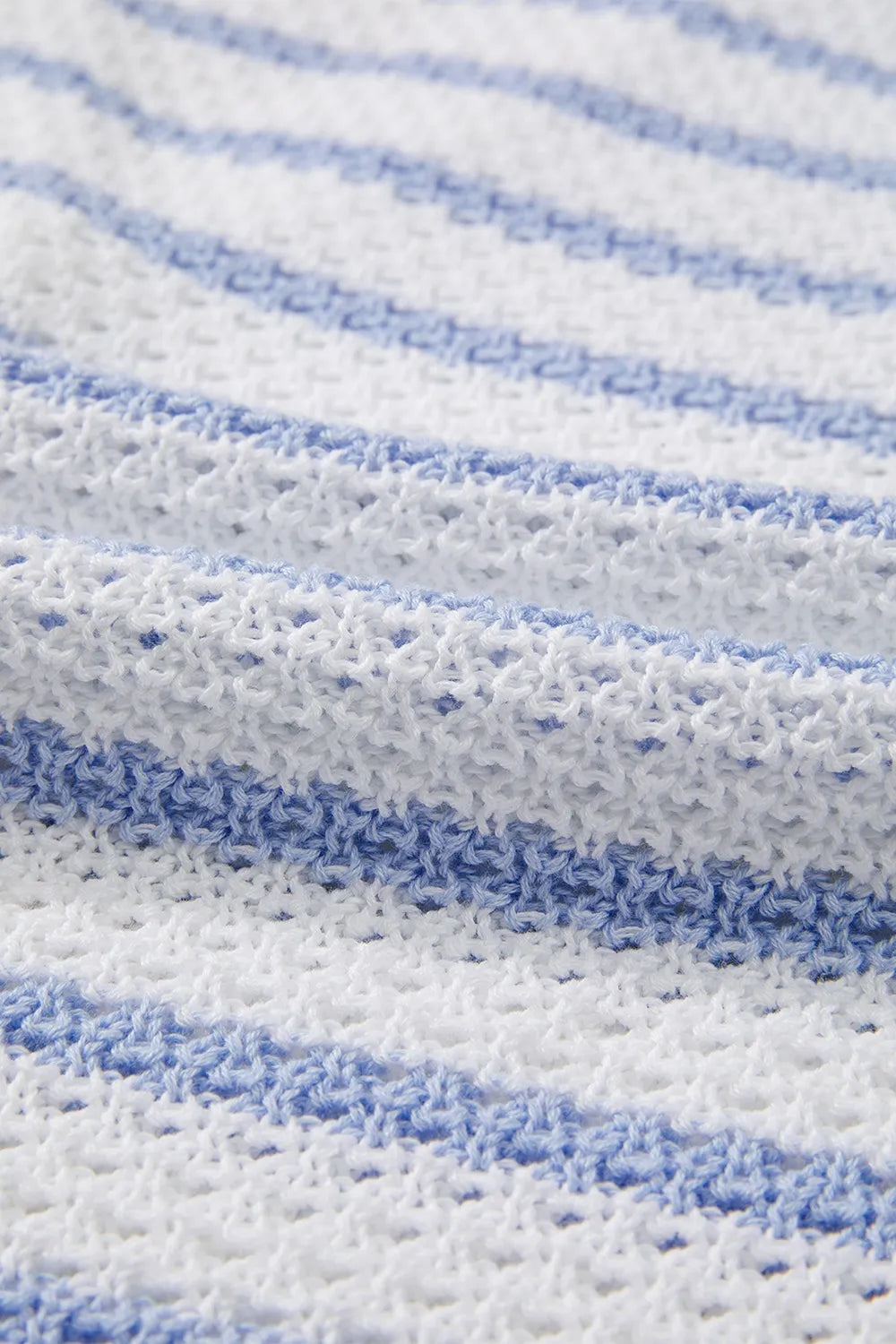 Stripe V Neck Gold Buttons Elegant Sweater Vest